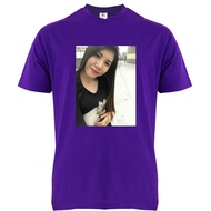 Printing T Shirt / Cetak Baju dengan Gambar dan Nama Sendiri / Purple T Shirt