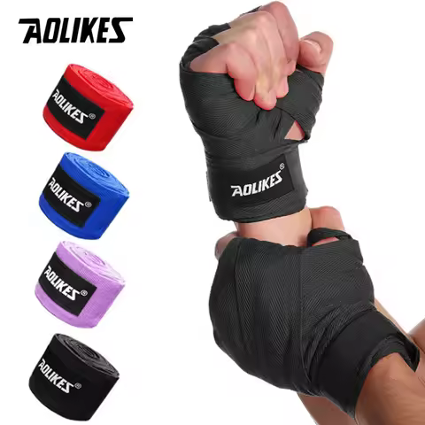 AOLIKES 1.5/3/5M Boxing Training Bandages Cotton Sports Bandages Sanda Kick Boxing Hand Gloves Wraps