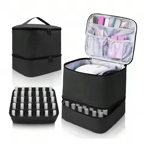 Nail Polish Storage Bag Essential Oil Bag Portable Cosmetic Nail Care Kit Nail Care Tool Storage Box