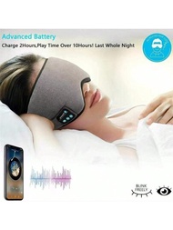 1個可充電的藍牙眼罩耳機,智能無線音樂通話耳罩眼罩,透氣防蚊眼罩,改善睡眠質量