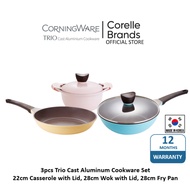 Corelle Brands Corningware 3pcs Trio Cast Aluminium Cookware Set