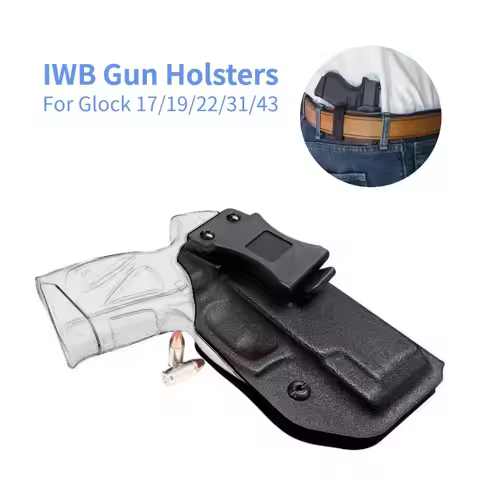 US Tactical Inside Waistband Concealed Carry Holster for GLOCK 17 19 22 26 43 43X Belt Clip Single D