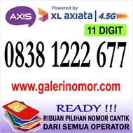 Nomor Cantik Axis 11 Digit Axiata Prabayar Support 4.5G Jaringan XL Nomer Kartu Perdana 0838 1222 677