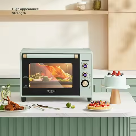 Petrus 220V Electric Oven 40L 220V Multifunctional Horno Eléctrico Home Baking Oven Enamel Inner Lin