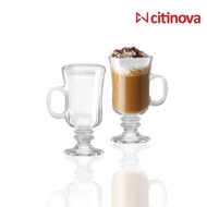 CITINOVA IRISH GLASS 260ML CONTENTS 6 PCS | AESTHETIC GLASS | JUICE GLASS | COFFEE GLASS