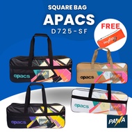 APACS D-725 Double Compartment Square Badminton Bag (Free 1 Maxbolt Racquet Soft Cover) With Thermal