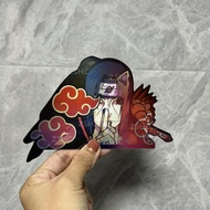 Anime Naruto Lenticular Sticker Uchiha Itachi Motion Sticker Waterproof Decals for Cars,Laptop, Refr
