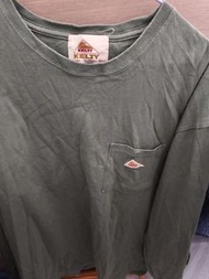 #日店特別版, 山系名牌、kelty 綠色長袖tee, 左邊手袖有印字特別版、靚料