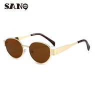 【Ready Stock】COD (San9)New Fashion Metal Oval Sunglasses UV Protection