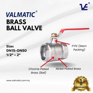 Valmatic Brass Ball Valve DN8-DN50, connection to screwed BSPT