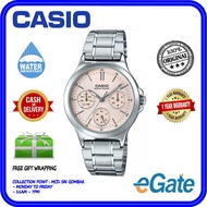 Casio LTP-V300D-4A Ladies Analog Luminous Day Display Stainless Steel Strap Original Casual Watch