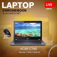 (Refurbished) Acer C740 Chromebook Laptop / 11.6" inch Display / Intel Celeron /4GB RAM / 16GB & 32G