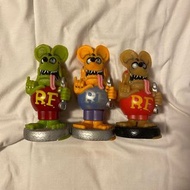 Rat fink funko 3隻figure 中古 vintage vinyl 公仔