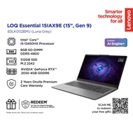 Lenovo LOQ AI Gaming Laptop 83LK002BMJ (i5-12450HX /8GB  /512GB SSD/ NVIDIA RTX2050 4GB /15.6" FHD 1