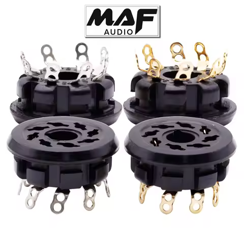 10pcs 8pin Bakelite Tube Socket KT66 KT88 6SL7 6SN7 6CA7 6V6 5AR4 6336 6550 7199 EL34Vintage Amplifi