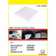 AIR COND FILTER - HD ACCORD 08'/CIVIC 06'/CRV 07'/ODYSSEY 04'-06'/STREAM/INSPIRE/LEGEND