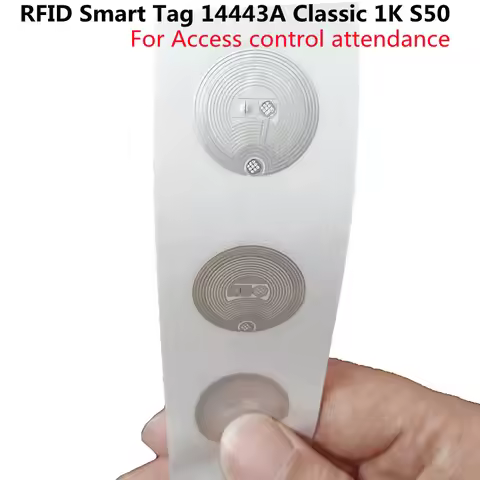 10pcs RFID 13.56MHz Smart Tag 14443A MF F08 Classic 1K S50 Wet Inlay Sticker Lable Andriod NFC Tags 