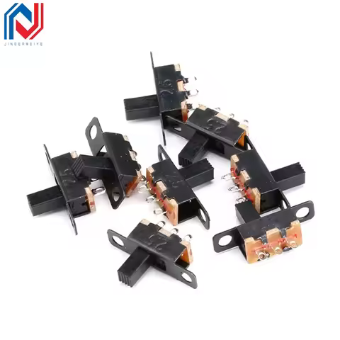 20pcs/lot Micro Slide Switch 3PIN 2 Position 1P2T ON-OFF Toggle Switch Handle high 6mm SS12F15VG6 To