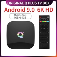 Original Q PLUS Android 9.0 TV BOX 6K resolution 2.4G Wifi H2.65 4K HDR  Android box Media Player