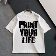 American retro Style T-shirt Rotating letters Print top| T-shirt BlackWanita | Men's and women's t-s