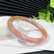 冰潤玉化海洋碧玉手鐲59MM 老料爆晶油彩暈染紋玉髓手環 別致大氣