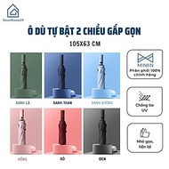 Ô Dù Tự Bật 2 Chiều Gấp Gọn Che Mưa Nắng 12 Nan Tán Rộng Chống Tia UV Cao Cấp - Hàng Loại 1 _ Chính 