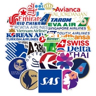 55Pcs/Set ❉ Airlines Flight Series 01 Airline Company Stickers ❉ DIY Fashion Waterproof Decals Doodl