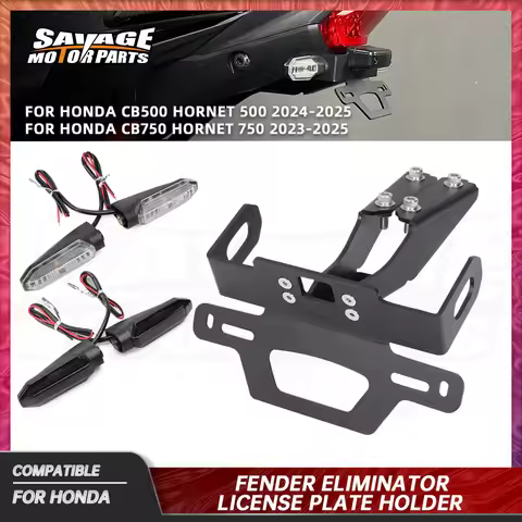 2025 CB500 CB700 License Plate Holder For Honda CB 700 500 Hornet 500 750 2024 Motorcycle LED Light