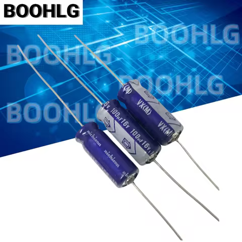 10PCS 10V 100UF Axial Polarized Electrolytic Capacitor 16V 100UF 6X16MM