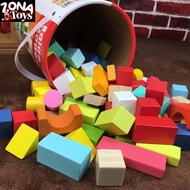 Wooden Building Blocks Toys Wooden Building Blocks 100Pcs Building Blocks Set Children's Building Bl