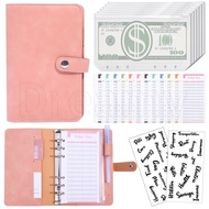 Binder Budget Planning Notebook Set - Loose-leaf Notebooks With Label Sticker - Family Financial - A