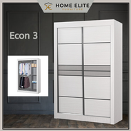 [Siap Pasang] HOME ELITE 4 FT Sliding Wardrobe Cabinet Home Living Room Furniture / 4 Kaki Perabot A