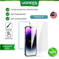 UGREEN Screen Protector iPhone 16 15 Full Screen Anti Scratch Fingerprint Curved Edge HD Clear Tempe