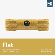 MR Shoelaces FP60 Mustard Yellow Flat Shoes 7mm 90cm 100cm 120cm 130cm 140cm 150cm 180cm 200cm Flat 