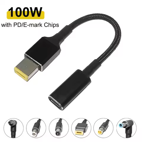 100W USB C PD to DC Universal Laptop Charger Converter Type C Fast Charging Adapter Cable Cord for A