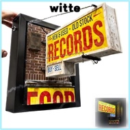 WITTE Record Wall Decor Light, Yellow LED Record Store Retro Wall Light,  Energy Saving  Miniature R