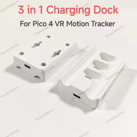 Portable 3 in 1 Charger For Pico 4/Pico 4 Pro/Pico 4 Ultra VR Motion Tracker Charging Dock Base Stan