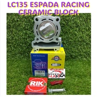 LC135 ESPADA RACING CERAMIC BLOCK 65MM YAMAHA LC135 65MM CERAMIC RACING BLOCK (ESPADA) FORGED PISTON