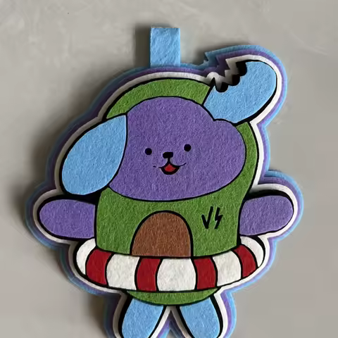 Thailand CP Jimmysea Avocean Cosplay Keychain Unisex Kawaii Non-woven Pendant Keyring Key Chain Bag 