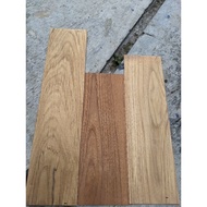 Thin teak wood veneer 2mm x 12 x 32-77 cm