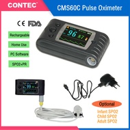 CONTEC CMS60C Rechargeable Pulse Oximeter Fingertip Pulse Monitor 24 hours SPO2 Monitor Free Softwar