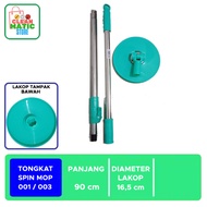 TONGKAT/HANDLE SPIN MOP 001/003-HIJAU (Alat Tongkat Pel Spin Mop / Pel Tongkat Putar Spin Mop Alat T