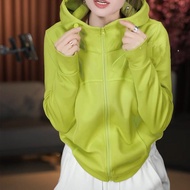 Shalldoer | Áo Sweater Mùa Mới Màu Đơn Form Rộng Thon Gọn Có Cap Khoác Zip Phong Cách Thông Thường