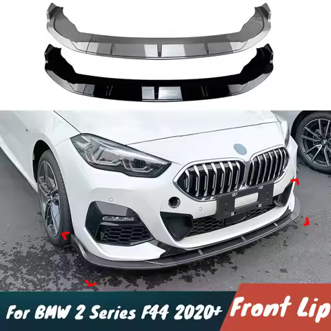 For 2020+ BMW 2 Series F44 218i 220i Car Front Bumper Lip Chin Spoiler splitter Black Carbon Body Ki