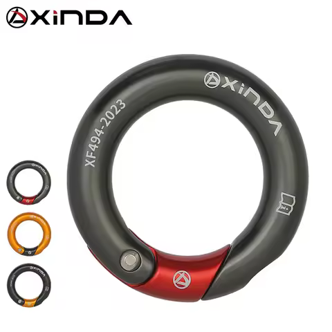 XINDA Outdoor 23kN Openable Ring 7075 Aluminium Multi Directional Gated Ring for Climbing