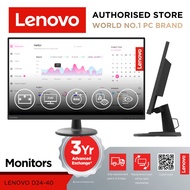 Lenovo D24-40 Monitor | 67A2KAC6MY | 23.8" FHD | 250nits 75 Hz | AMD FreeSync | Tilt Stand | 3Y Warranty