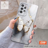 HP Softcase Samsung Galaxy A52 5G / A52s 5G - Rajacase - Samsung A52 5G Case - Butterfly Case Motif 