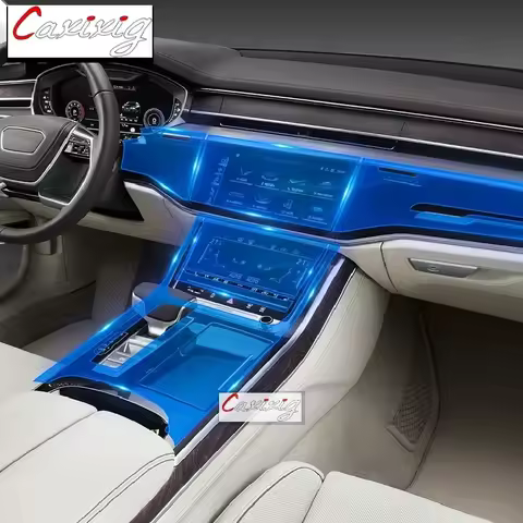 For Audi A8 D5 2018-2022 2023 Car Interior Center Console Transparent TPU Protective Film Anti-scrat