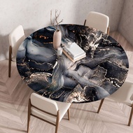 Marble tablecloth Table Cover Tablecloth Printed Dining Round Table Cloth Waterproof Elastic Dining 