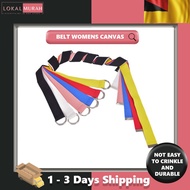 LMS | Belt Womens Canvas Band Unisex Double D Ring Buckle Belts Waistband Casual Strap